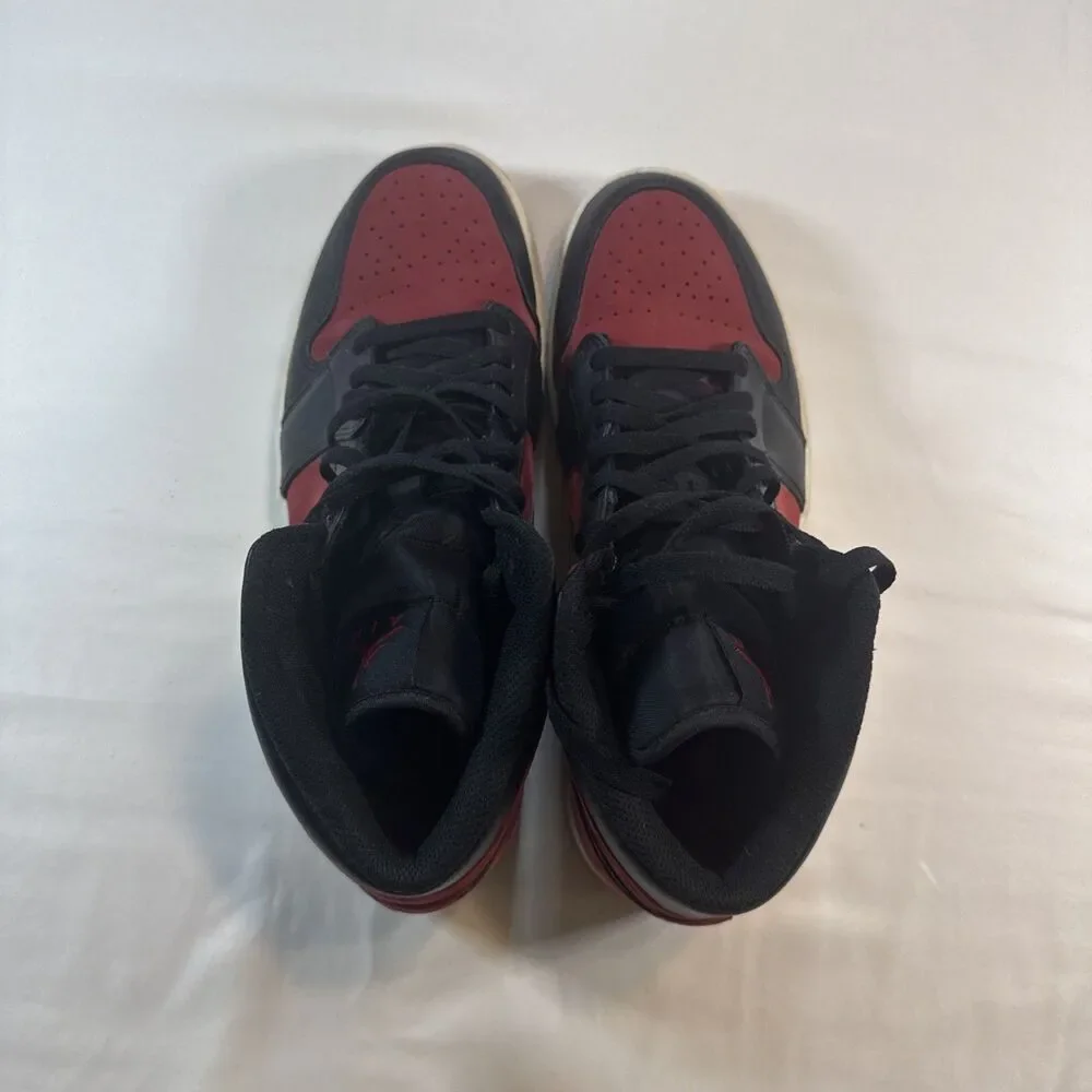 Nike Air Jordan 1 Mid Bred Black Red Men’s Sneakers Size 11 554724-610